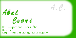 abel csori business card