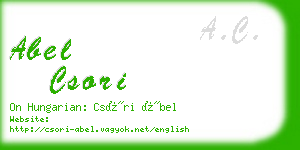 abel csori business card